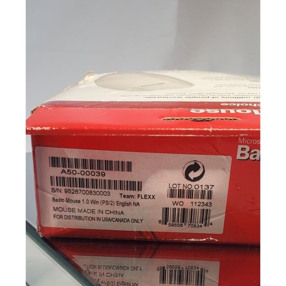 Vintage Microsoft Basic Wired Mouse PS/2 X08-07228 Cream PC Windows - Picture 5 of 5